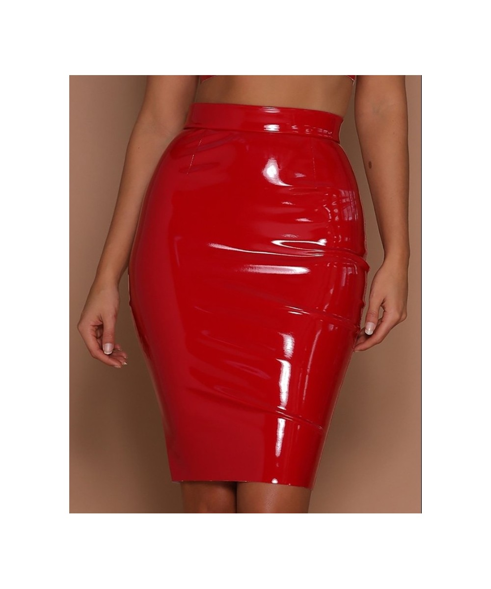 casual PU Leather High Waist Zipper Decor Pencil Mini Skinny Skirt Female clothing y2k pants women's bottom new fashion $29.5...