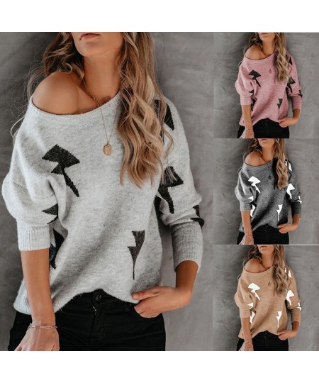 2023 Spring New Knitwear Women's Printed Round Neck Sweater Women $43.73 - Tops & Tees