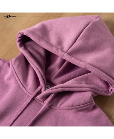 Woman's Sweatshirts Solid Drop Shoulder Korean Female Hooded Pullovers 2023 Thicken Warm Oversized Hoodies Women $39.54 - Hoo...