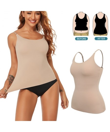 Summer Seamless Shapewear Tops Women Tummy Control Smooth Body Shaper Camisole Nude Black Tank Top Slim Belly Compression Ves...