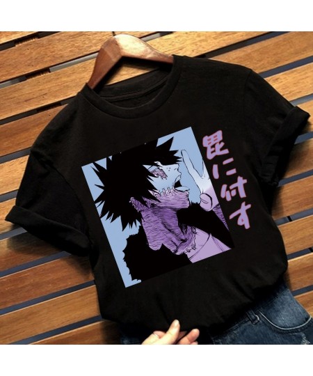 Women Anime Shirt My Hero Academia Printed Dabi Sad Boy O-Neck Short Sleeve T-shirt Summer Harajuku Femme tops clothing $18.6...