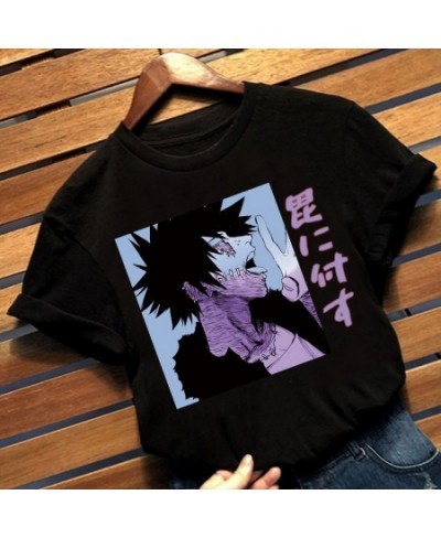 Women Anime Shirt My Hero Academia Printed Dabi Sad Boy O-Neck Short Sleeve T-shirt Summer Harajuku Femme tops clothing $18.6...