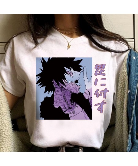 Women Anime Shirt My Hero Academia Printed Dabi Sad Boy O-Neck Short Sleeve T-shirt Summer Harajuku Femme tops clothing $18.6...