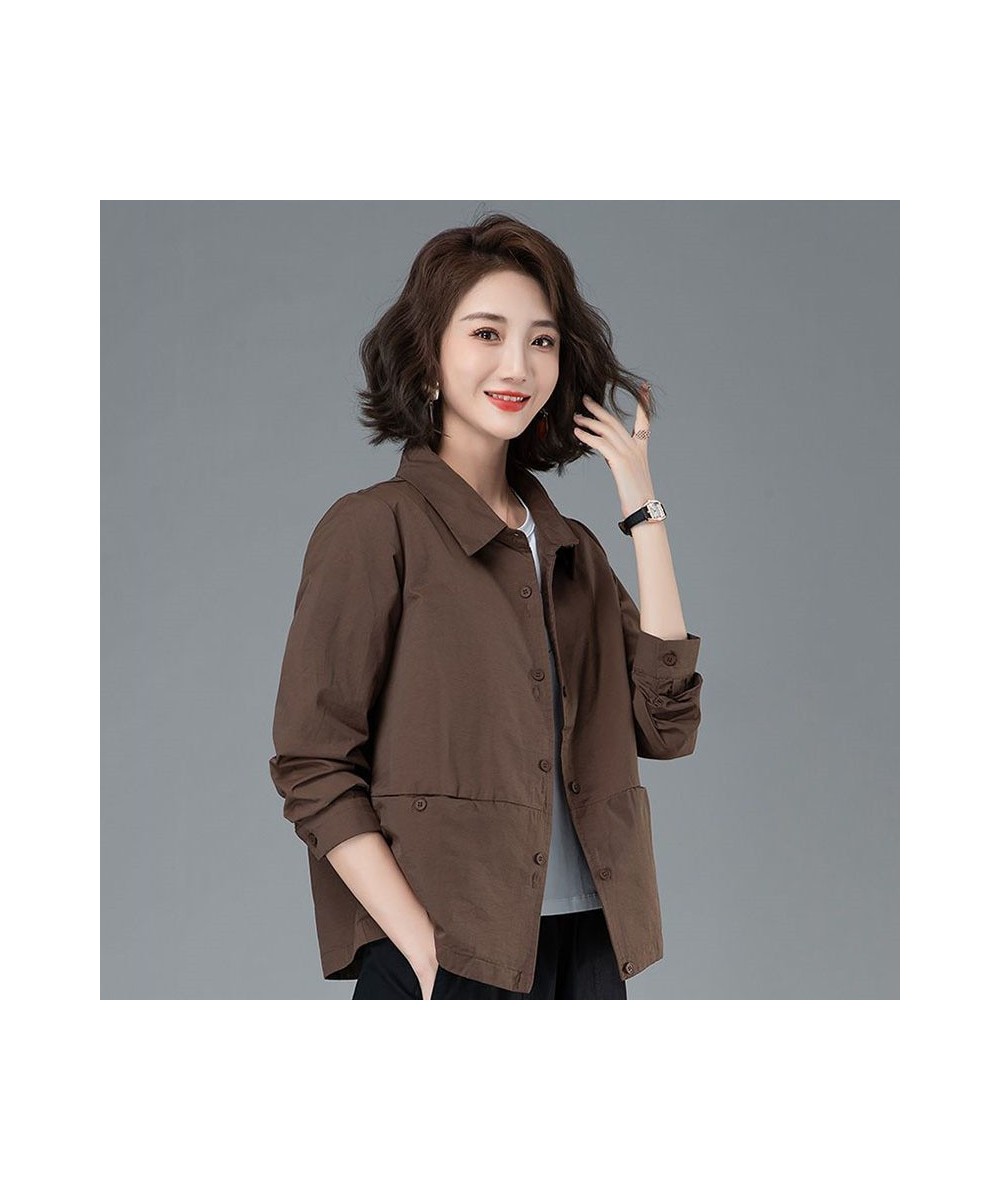 Spring Autumn Short Women Jacket 2023 New Korean Thin Middle-aged mother Women Windbreaker Overcoat Female Coats Outerwea $40...