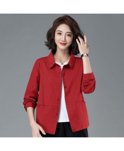 Spring Autumn Short Women Jacket 2023 New Korean Thin Middle-aged mother Women Windbreaker Overcoat Female Coats Outerwea $40...