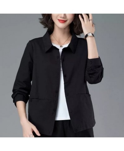 Spring Autumn Short Women Jacket 2023 New Korean Thin Middle-aged mother Women Windbreaker Overcoat Female Coats Outerwea $40...