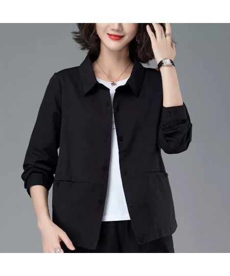 Spring Autumn Short Women Jacket 2023 New Korean Thin Middle-aged mother Women Windbreaker Overcoat Female Coats Outerwea $40...