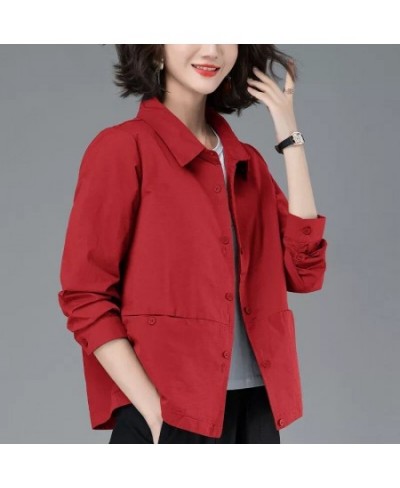 Spring Autumn Short Women Jacket 2023 New Korean Thin Middle-aged mother Women Windbreaker Overcoat Female Coats Outerwea $40...