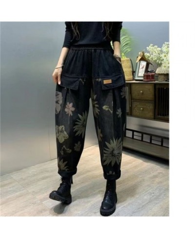 Summer Ice Silk Jeans Women Soft High Waist Wide Leg Pants Femme Thin Loose Casual Ankle Length Cool Denim Pants Mujer $46.06...