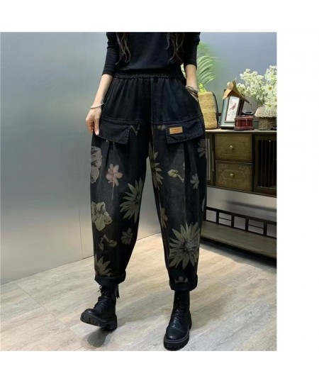 Summer Ice Silk Jeans Women Soft High Waist Wide Leg Pants Femme Thin Loose Casual Ankle Length Cool Denim Pants Mujer $46.06...