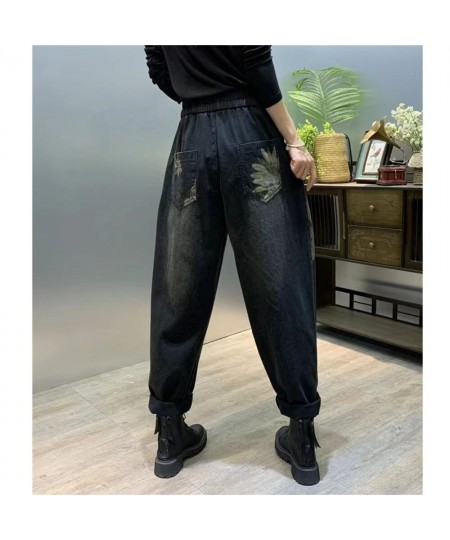 Summer Ice Silk Jeans Women Soft High Waist Wide Leg Pants Femme Thin Loose Casual Ankle Length Cool Denim Pants Mujer $46.06...