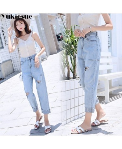 Ripped jeans woman boyfriend loose hole jeans for women vintage autumn denim harem pants female trousers jeans femme clothes ...