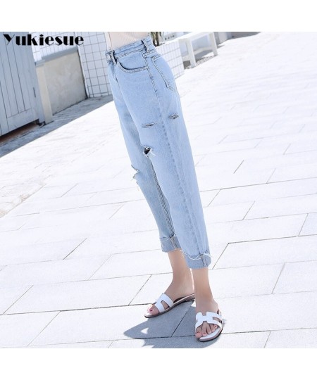 Ripped jeans woman boyfriend loose hole jeans for women vintage autumn denim harem pants female trousers jeans femme clothes ...