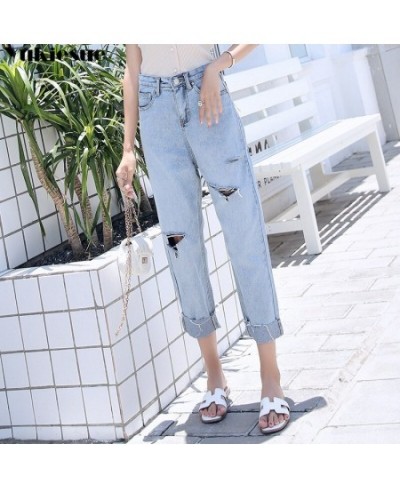 Ripped jeans woman boyfriend loose hole jeans for women vintage autumn denim harem pants female trousers jeans femme clothes ...