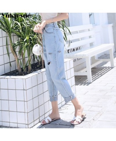 Ripped jeans woman boyfriend loose hole jeans for women vintage autumn denim harem pants female trousers jeans femme clothes ...