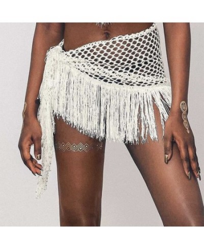 Women Belly Dance Hip Skirt Sequins Tassel Hip Wrap Scarf Beach Party Stage Show Costume Holiday Beach Wear $23.19 - Swimsuit