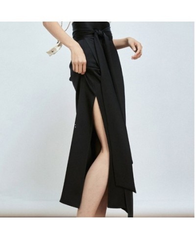 2023 New Women Fashion Summer Skirts Triacetate Double-sided Full-arch One-piece Binding Beautiful Long Satin Skirts High Wai...