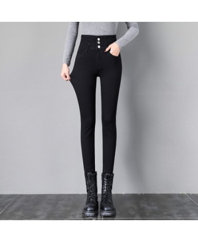 2023 Spring New Women's Stretch Jeans Fashion Slim High Waist Breasted Skinny Pencil Denim Trousers Streetwear $40.95 - Bottoms