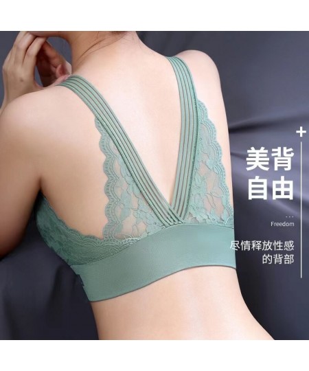 Large Size Lace Beautiful Back Tube Top Sexy Anti-Fading Big Breasts Show Small Maintenance Type Seamless Underwear For Women...