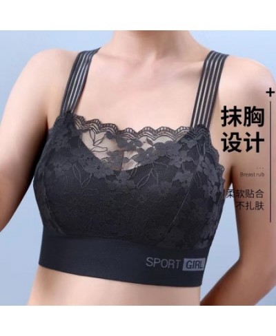 Large Size Lace Beautiful Back Tube Top Sexy Anti-Fading Big Breasts Show Small Maintenance Type Seamless Underwear For Women...