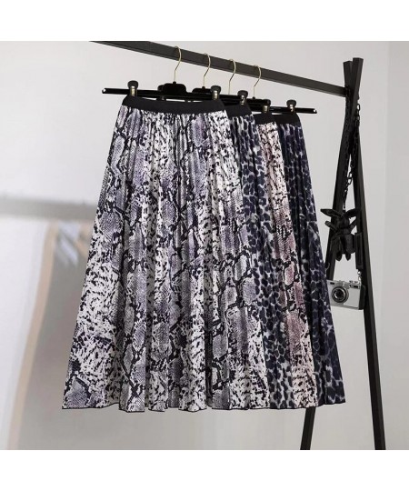 Summer Skirts Womens 2022 Vintage Floral Print Chiffon Pleated Skirt Elastic High Waist Casual Midi Skirt Women Clothes Jupe ...