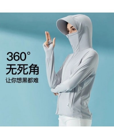 Sunscreen Clothing Women Ice Silk UV Protection 2023 Summer Hat Removable Sunscreen Clothing Breathable Cycling Short Jacket ...