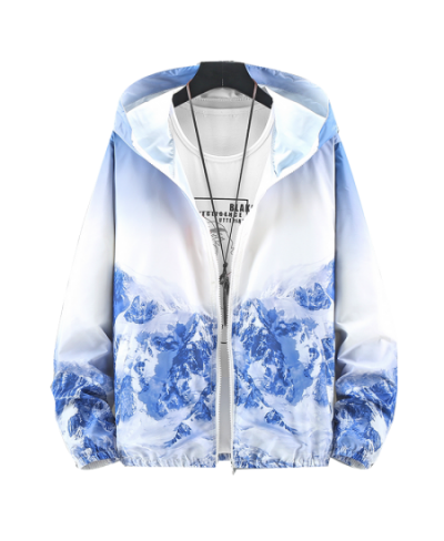 Windbreaker Women Basic Jackets Coats 2023 Summer Fashion Print Women's Hooded Jackets Zipper Thin Lightweight Jackets Famale...