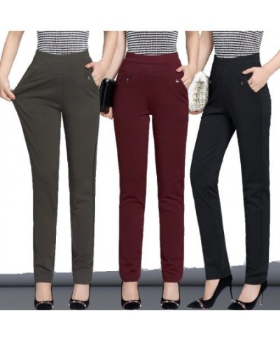 S-6XLNew autumn winter Plus Size Women's Pants Fashion Solid color Skinny high waist elastic Trousers Fit Lady Pencil Pants $...