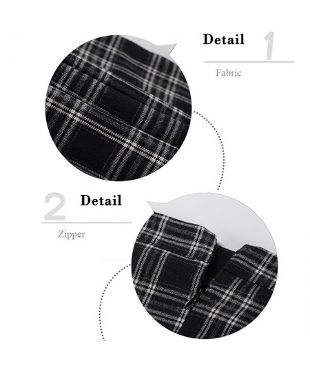 Women Retro Plaid Summer Mini Skirt A-line High Waist Fashion Girls Female Stylish Fit $26.01 - Skirts