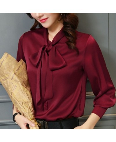 Womens Tops Blouses 2023 new Spring Plus Size Casual Chiffon Blouse V-Neck Solid Shirt Bow Lantern Sleeve fashion Blusas Muje...