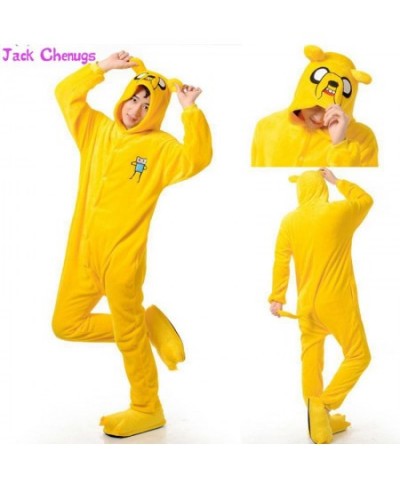 Kigurumi Adult Finn And Jake Onesies Adventure Costume Yellow Dog Pajamas Animal Halloween Party Jumpsuits Kigurumi Pyjamas $...