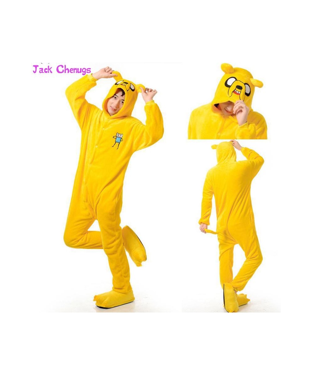 Kigurumi Adult Finn And Jake Onesies Adventure Costume Yellow Dog Pajamas Animal Halloween Party Jumpsuits Kigurumi Pyjamas $...