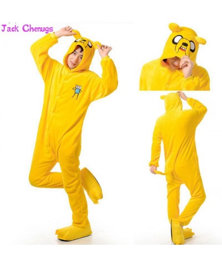 Kigurumi Adult Finn And Jake Onesies Adventure Costume Yellow Dog Pajamas Animal Halloween Party Jumpsuits Kigurumi Pyjamas $...