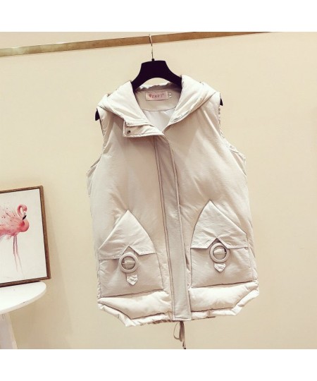 Hooded Jackets Vest Down Cotton Waistcoat Women Mid-length Winter 2023 Korean Fashion Loose Chaleco Mujer Body Warmer Gilet $...