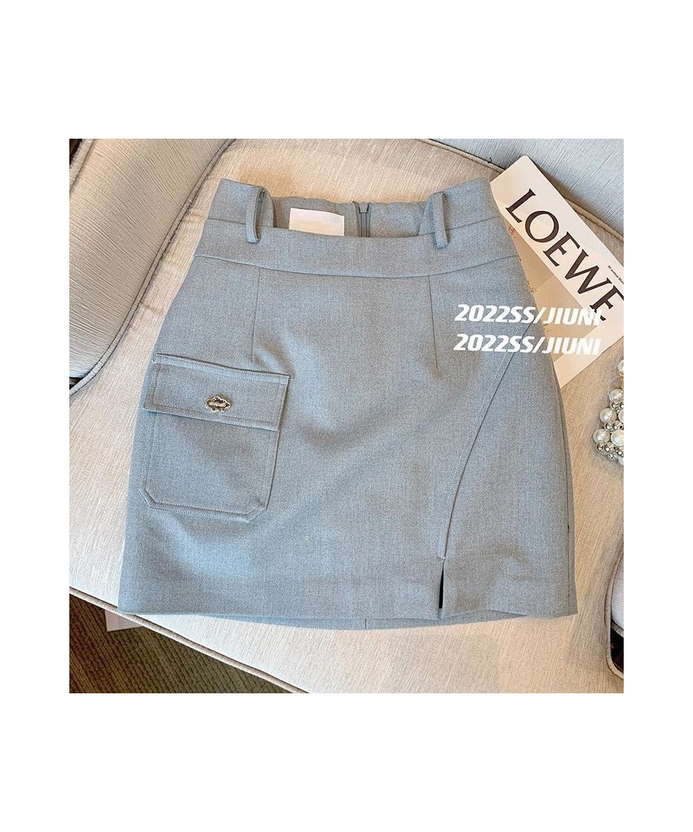 Gray Small Suit For Women 2022 New Korean Slim Skirt Two-piece Set Age Reduction Trend Jk Uniform Club Outfits Short Jacket $...