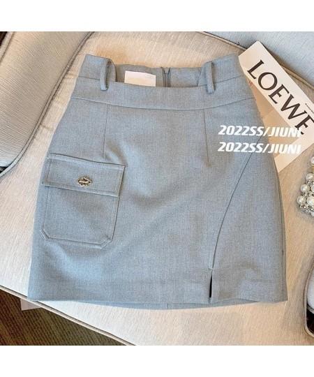 Gray Small Suit For Women 2022 New Korean Slim Skirt Two-piece Set Age Reduction Trend Jk Uniform Club Outfits Short Jacket $...