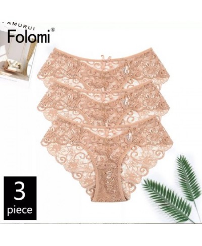 3pcs/Pack! Sexy Underwear Women Lace Panties Transparent Ladies Briefs Mid Waist S to XL Floral Panties Underpants $14.09 - U...