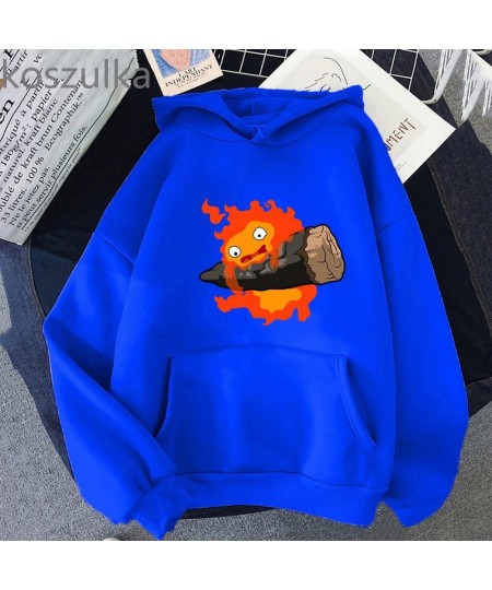 Outerwear Calcifer Howl Moving Castle Studio Ghibli Outerwear Unisex Sweatshirts Casual Hoody harajuku Outerwear Streetwear $...