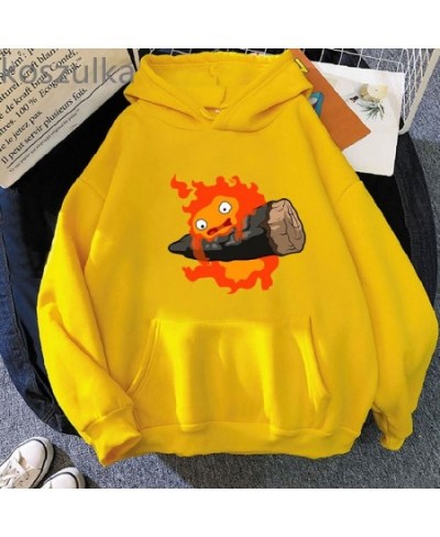 Outerwear Calcifer Howl Moving Castle Studio Ghibli Outerwear Unisex Sweatshirts Casual Hoody harajuku Outerwear Streetwear $...