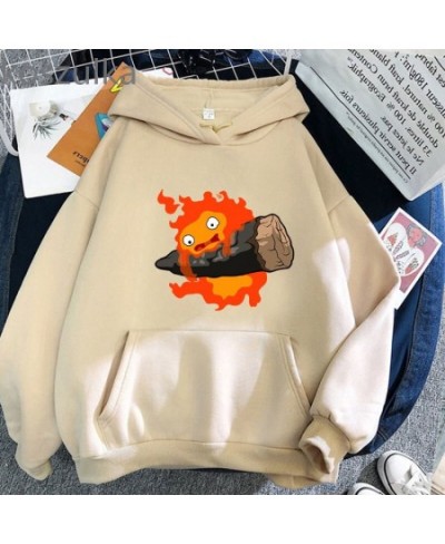 Outerwear Calcifer Howl Moving Castle Studio Ghibli Outerwear Unisex Sweatshirts Casual Hoody harajuku Outerwear Streetwear $...