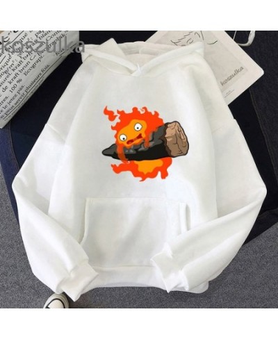 Outerwear Calcifer Howl Moving Castle Studio Ghibli Outerwear Unisex Sweatshirts Casual Hoody harajuku Outerwear Streetwear $...