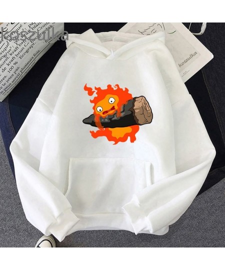 Outerwear Calcifer Howl Moving Castle Studio Ghibli Outerwear Unisex Sweatshirts Casual Hoody harajuku Outerwear Streetwear $...