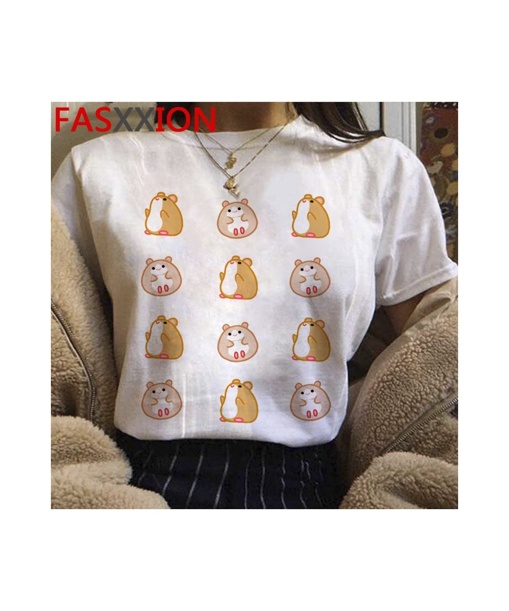 Kawaii Hamster Funny Cartoon T Shirt Women Summer Casual Cute Anime T-shirt Graphic Streetwear Tshirt Harajuku Top Tees Femal...