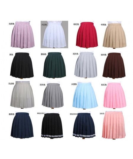 new 2022 summer Student Pretty New Fashion Women Mini Skirt Women Solid Stripe lolita Pleated Skirt $24.15 - Bottoms