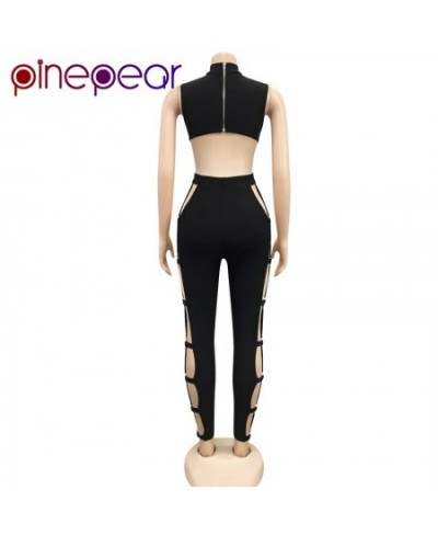 Sleeveless Backless Metal Ring Hollow Out Bandage Rompers Womens Jumpsuit Fashion Party Sexy Club Overalls Wholesale $47.10 -...