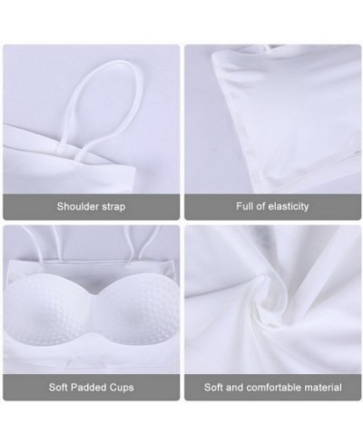 Summer Ice Silk Crop Top Women Sexy Bras For Women Tank Top Y2k Seamless Lingerie Push Up Bra Fashion Word Sling Bralette $14...