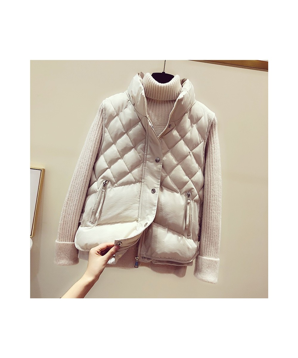 Autumn Winter Women's Vest Jacket Fashion Casual Loose Warm Cotton Waistcoat Diamond Sleeveless Female Outerwear $47.75 - Jac...