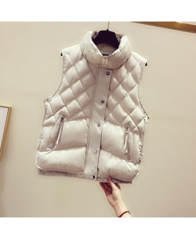 Autumn Winter Women's Vest Jacket Fashion Casual Loose Warm Cotton Waistcoat Diamond Sleeveless Female Outerwear $47.75 - Jac...