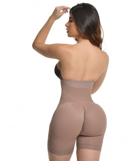 Slimming Fajas Lace Butt Lifter Shapewear Super High Waisted Push Up Short With 3 Rows Of Snaps And Enhancement Bootylicious ...