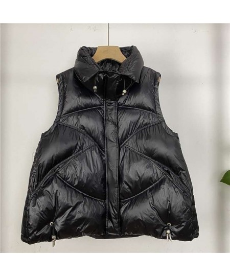 Women's Down Cotton Vest Autumn and Winter Loose Stand Collar Padded Jacket Sleeveless Vest Outer Jacket $40.43 - Jackets & C...